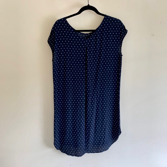 Madewell Navy Blue Layout Tunic Dress In Dot S/M - Picture 6 of 7